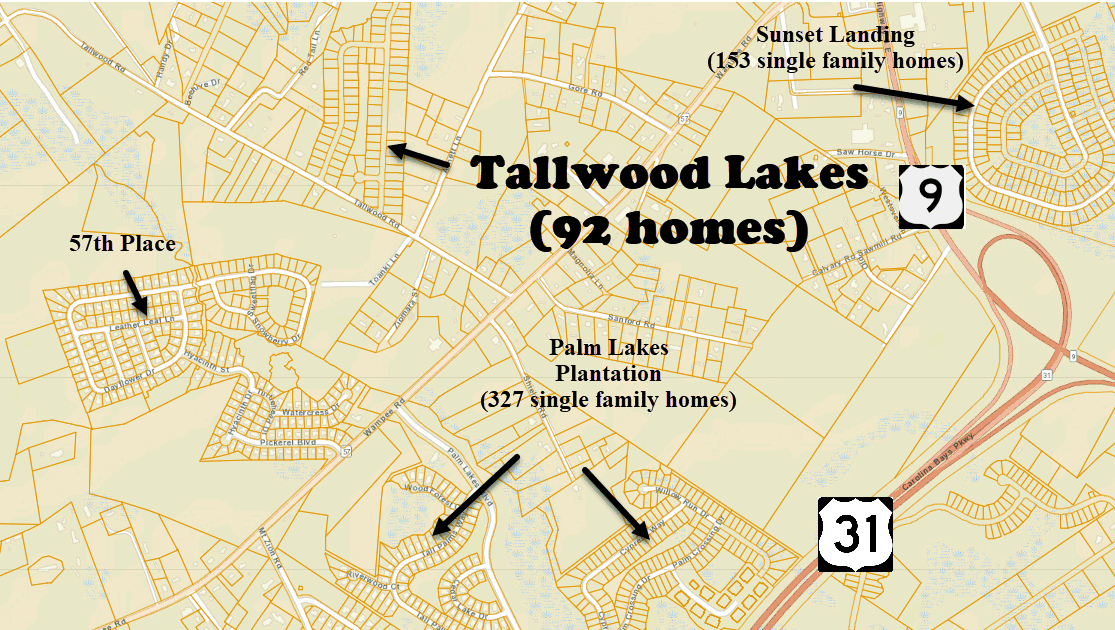 Tallwood Lakes new home community in Longs, SC